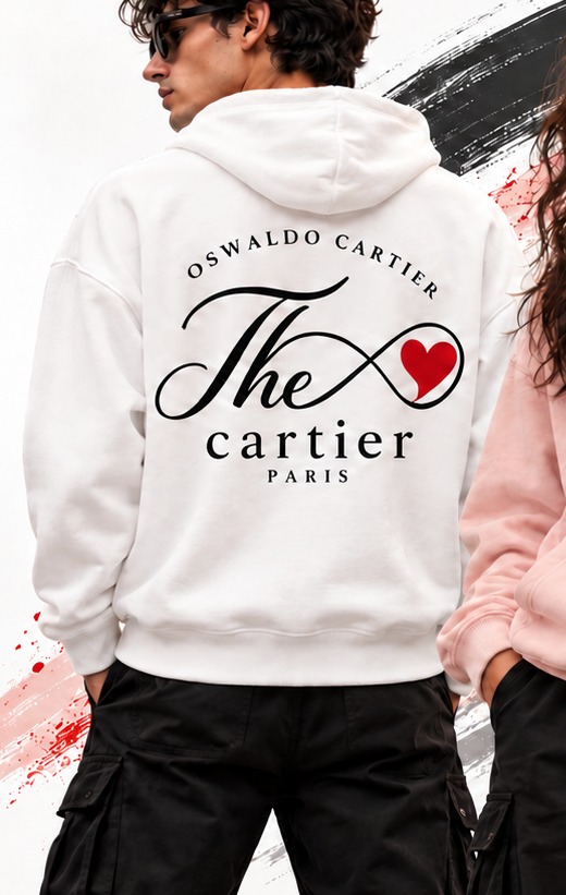 Hoodie Cœur — Blanc