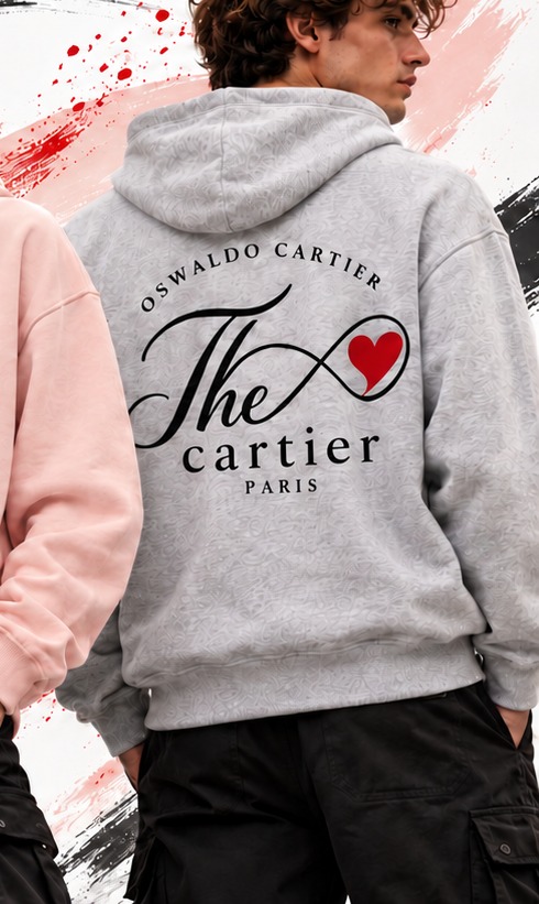 Hoodie Cœur — Gris